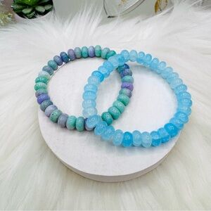 Tourmaline Stone Beaded Bracelet Duo